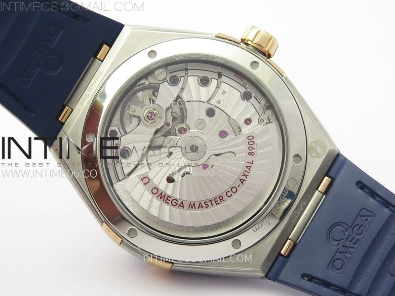 Constellation 41mm RG Blue Ceramic Bezel VSF 1:1 Best Edition Blue Dial on Blue Gummy Strap A8900