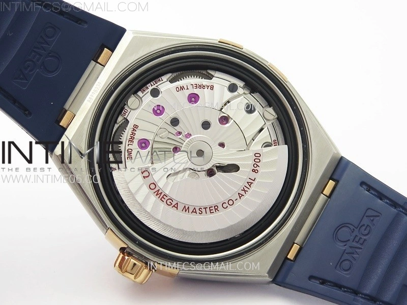 Constellation 41mm RG Blue Ceramic Bezel VSF 1:1 Best Edition Blue Dial on Blue Gummy Strap A8900