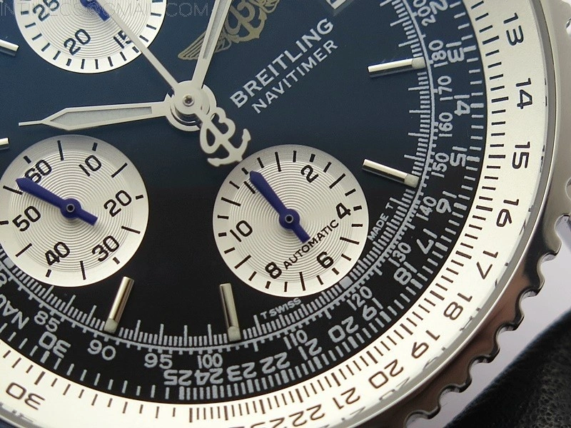 Navitimer 41mm SS B50 Best Edition SS Black Dial Stick Markers on Black Leather Strap A7750