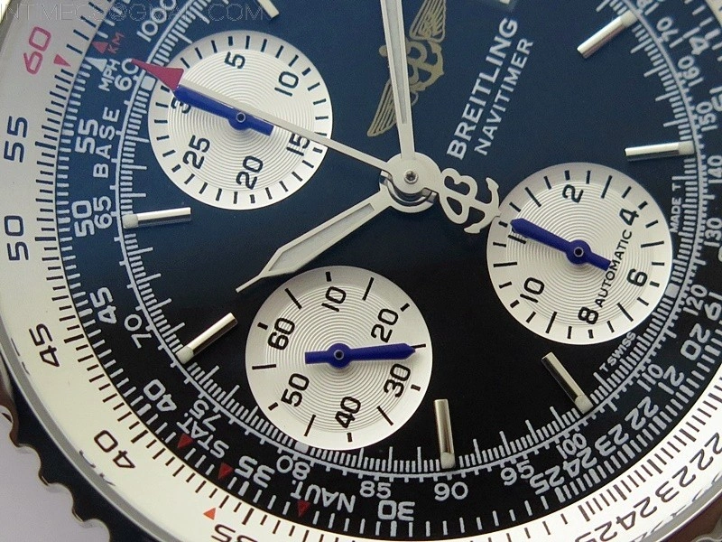 Navitimer 41mm SS B50 Best Edition SS Black Dial Stick Markers on Black Leather Strap A7750