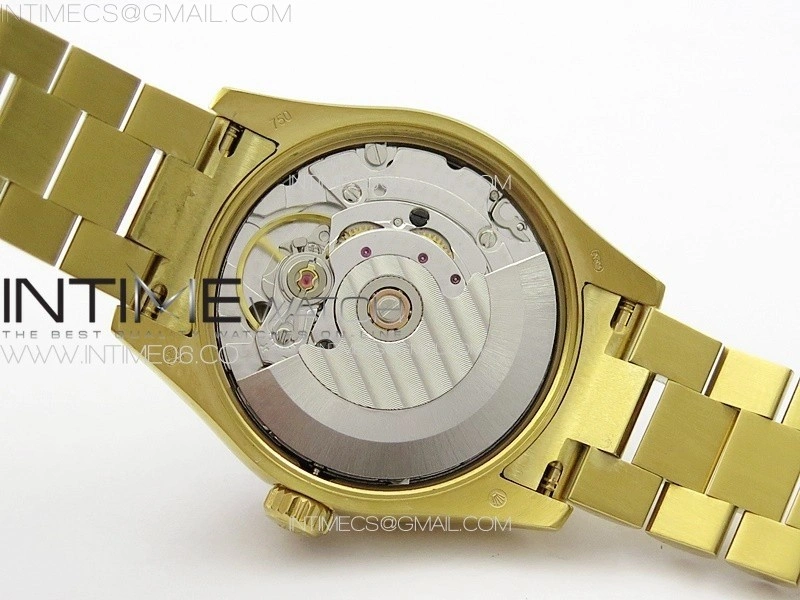 DateJust 31mm YG APSF Best Edition Green Flowers Crystals Dial on President Bracelet A2824