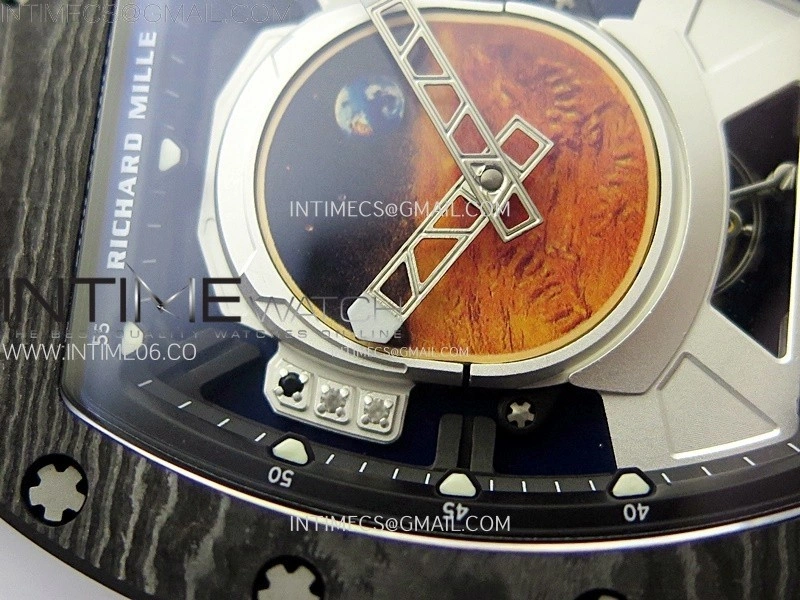RM052-05 Carbon Case YSF Best Edition Skeleton Dial on Black Rubber Strap Tourbillon