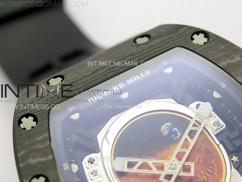 RM052-05 Carbon Case YSF Best Edition Skeleton Dial on Black Rubber Strap Tourbillon
