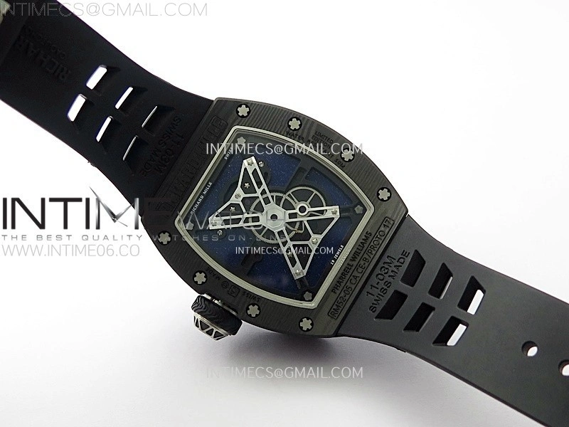 RM052-05 Carbon Case YSF Best Edition Skeleton Dial on Black Rubber Strap Tourbillon