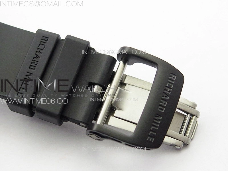 RM035-02 Forged Carbon Case KUF Best Edition Red Crown on Black Rubber Strap MIYOTA8215