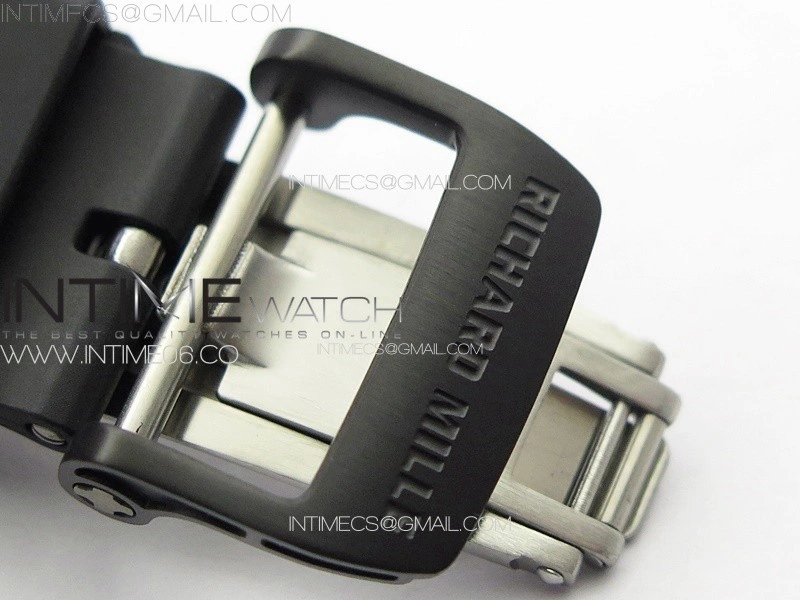 RM035-02 Forged Carbon Case KUF Best Edition Red Crown on Black Rubber Strap MIYOTA8215