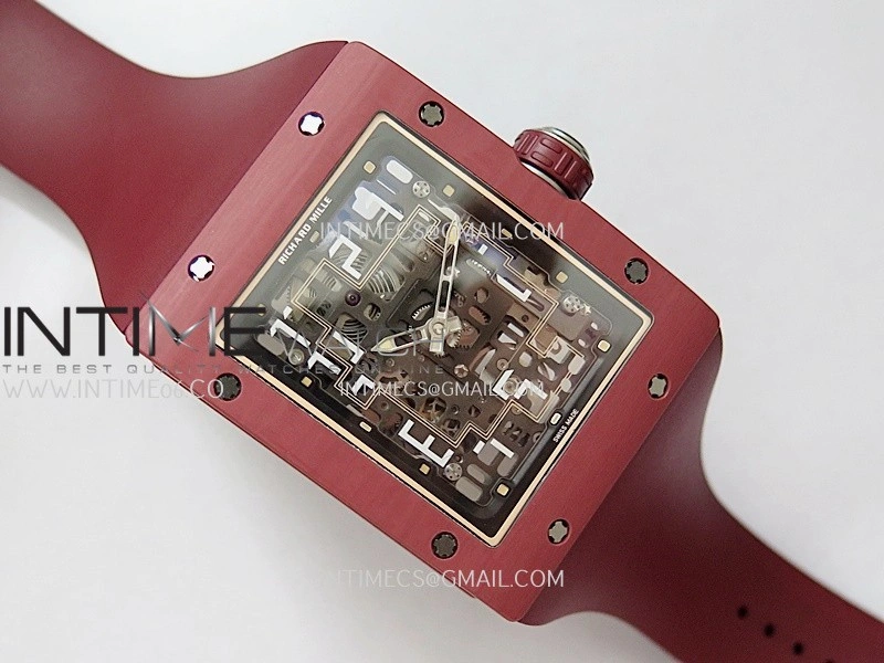RM16-02 Red NTPT Umi Office Best Edition Skeleton Dial On Red Rubber Strap Asian CRMA9