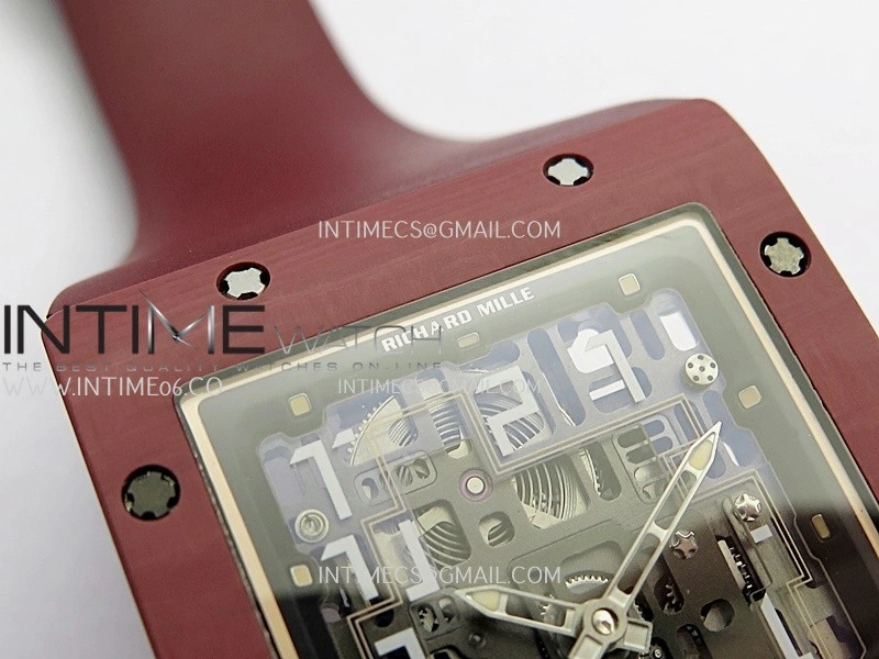 RM16-02 Red NTPT Umi Office Best Edition Skeleton Dial On Red Rubber Strap Asian CRMA9