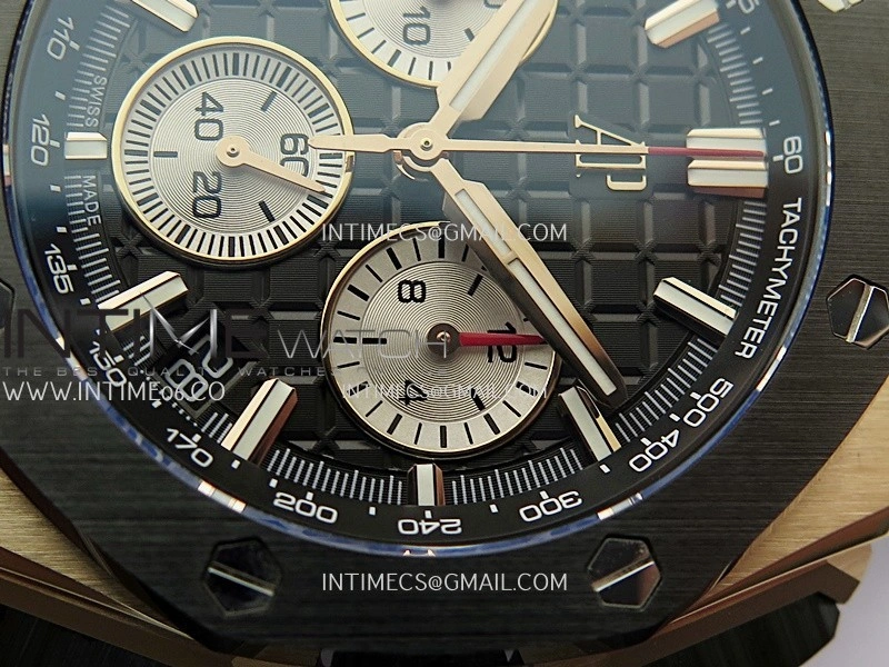 Royal Oak Offshore 43mm 26420SO RG APSF 1:1 Best Edition Black Dial On Black Rubber Strap SA4401 Super Clone