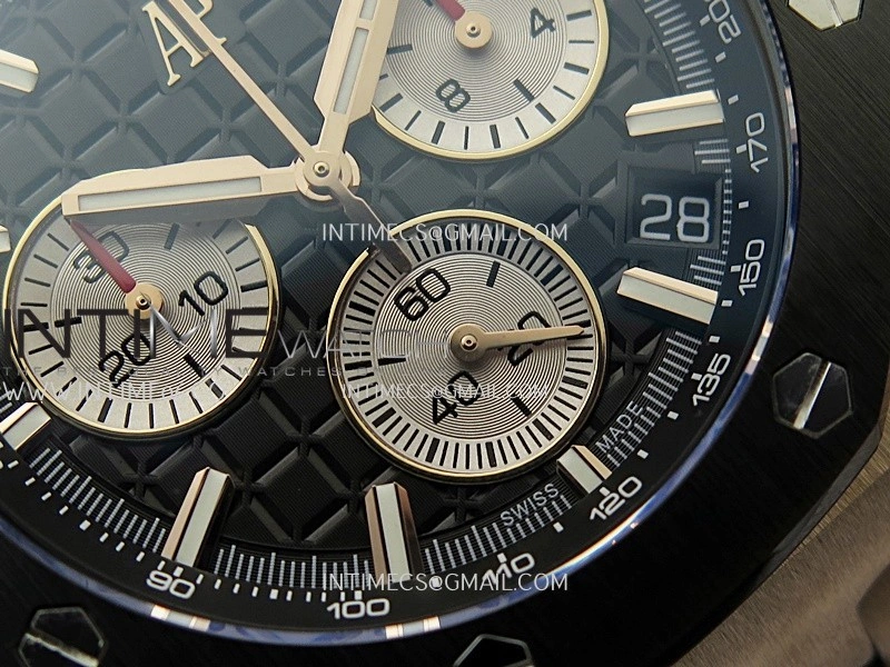 Royal Oak Offshore 43mm 26420SO RG APSF 1:1 Best Edition Black Dial On Black Rubber Strap SA4401 Super Clone