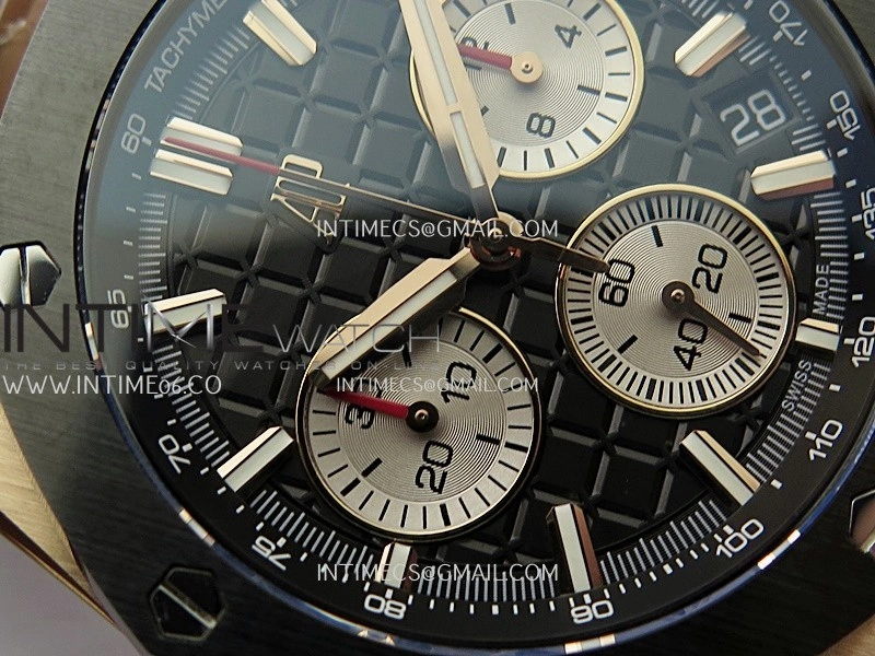 Royal Oak Offshore 43mm 26420SO RG APSF 1:1 Best Edition Black Dial On Black Rubber Strap SA4401 Super Clone
