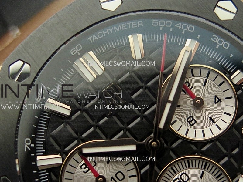 Royal Oak Offshore 43mm 26420SO RG APSF 1:1 Best Edition Black Dial On Black Rubber Strap SA4401 Super Clone