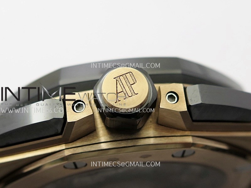 Royal Oak Offshore 43mm 26420SO RG APSF 1:1 Best Edition Black Dial On Black Rubber Strap SA4401 Super Clone