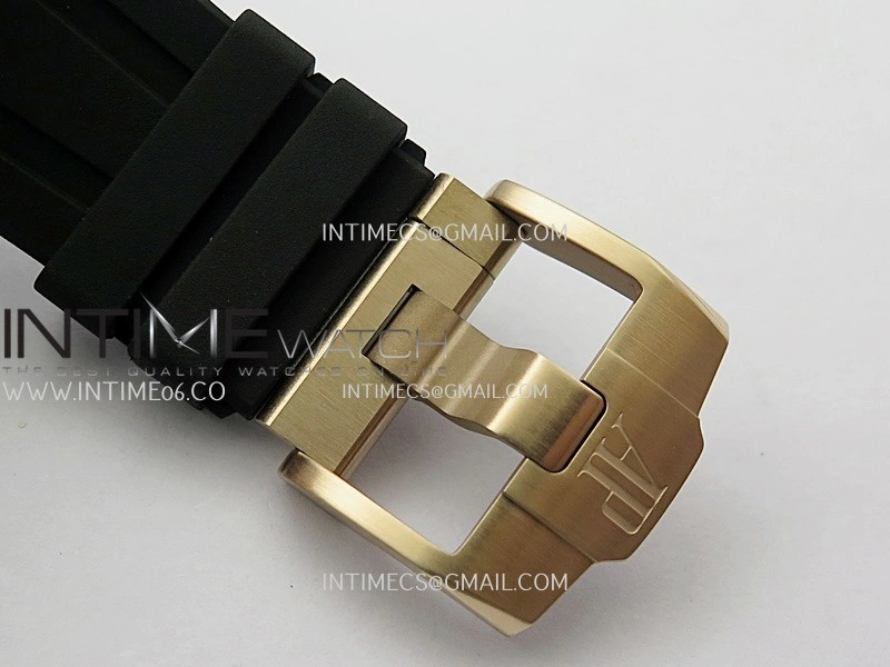 Royal Oak Offshore 43mm 26420SO RG APSF 1:1 Best Edition Black Dial On Black Rubber Strap SA4401 Super Clone