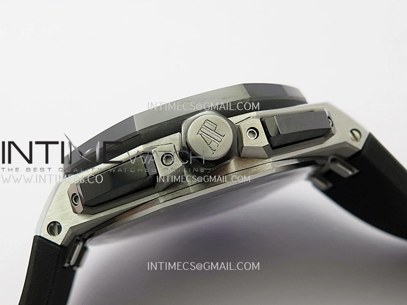 Royal Oak Offshore 43mm 26420SO SS APSF 1:1 Best Edition Black Dial On Black Rubber Strap SA4401 Super Clone