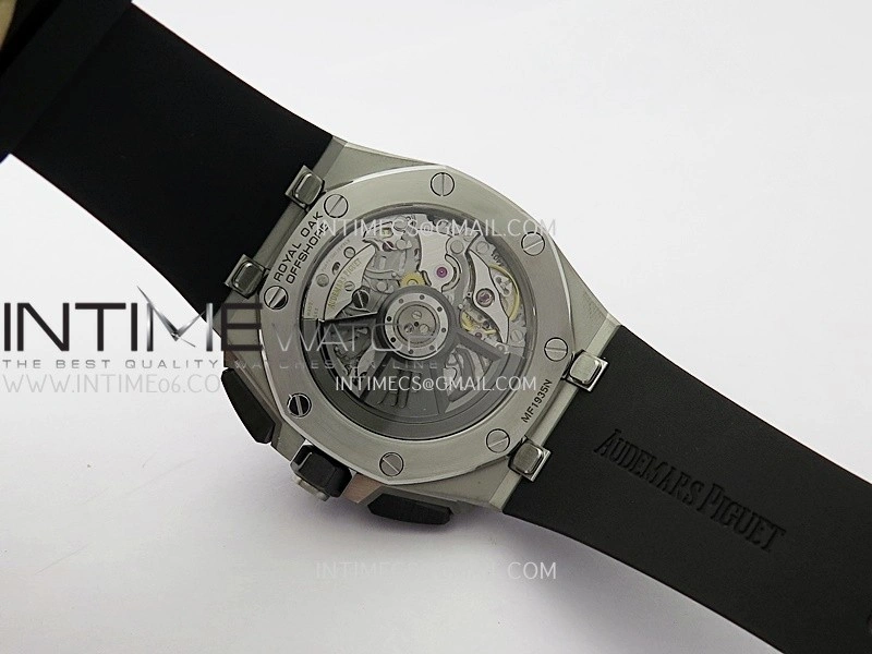 Royal Oak Offshore 43mm 26420SO SS APSF 1:1 Best Edition Black Dial On Black Rubber Strap SA4401 Super Clone
