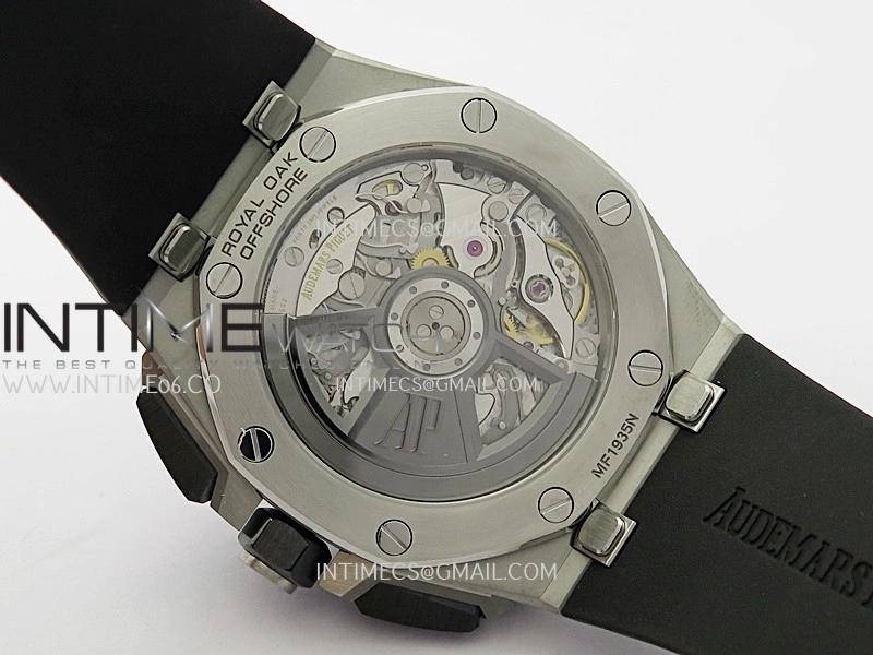 Royal Oak Offshore 43mm 26420SO SS APSF 1:1 Best Edition Black Dial On Black Rubber Strap SA4401 Super Clone