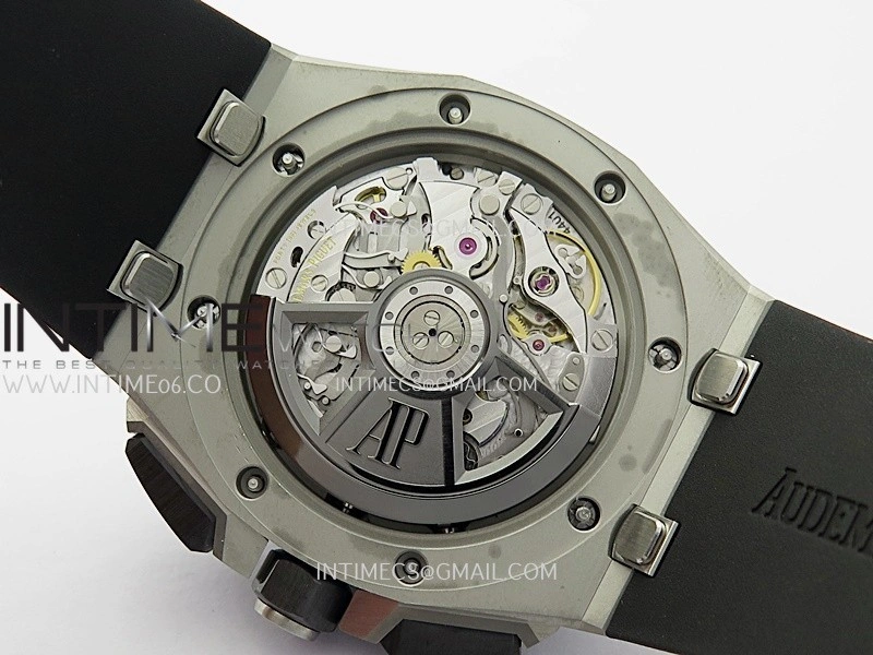 Royal Oak Offshore 43mm 26420SO SS APSF 1:1 Best Edition Black Dial On Black Rubber Strap SA4401 Super Clone