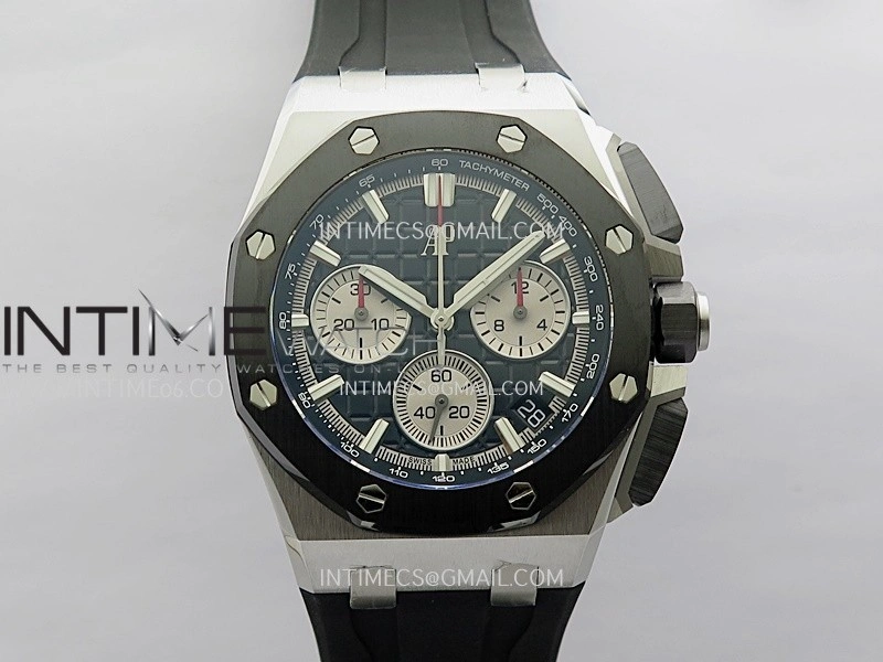 Royal Oak Offshore 43mm 26420SO SS APSF 1:1 Best Edition Black Dial On Black Rubber Strap SA4401 Super Clone