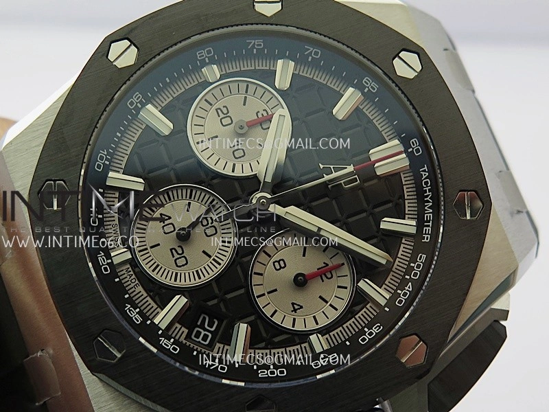Royal Oak Offshore 43mm 26420SO SS APSF 1:1 Best Edition Black Dial On Black Rubber Strap SA4401 Super Clone