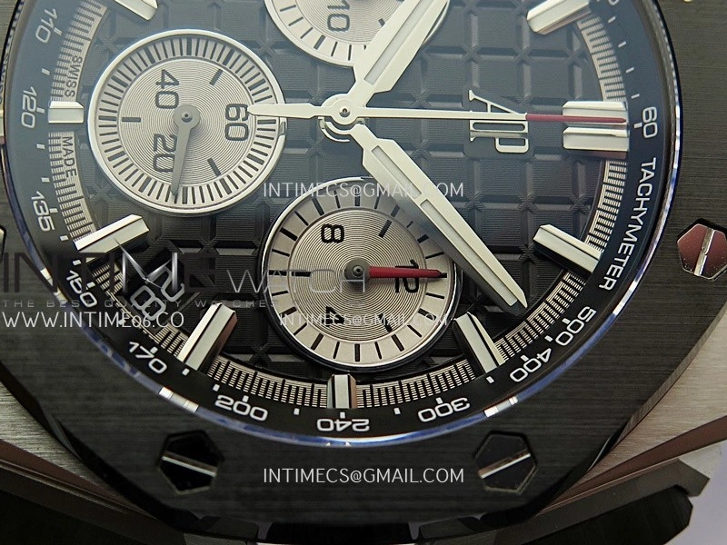 Royal Oak Offshore 43mm 26420SO SS APSF 1:1 Best Edition Black Dial On Black Rubber Strap SA4401 Super Clone