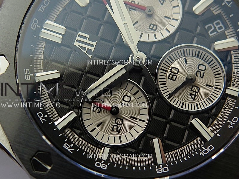 Royal Oak Offshore 43mm 26420SO SS APSF 1:1 Best Edition Black Dial On Black Rubber Strap SA4401 Super Clone