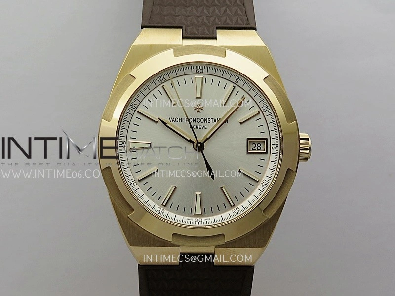 Overseas 4520V RG V2 ZF 1:1 Best Edition Silver Dial On Black Rubber Strap Super Clone A5100