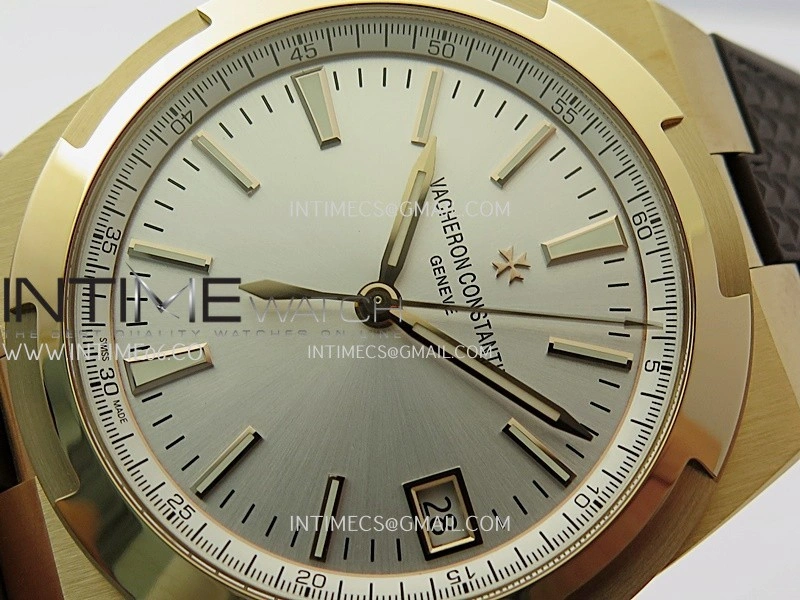 Overseas 4520V RG V2 ZF 1:1 Best Edition Silver Dial On Black Rubber Strap Super Clone A5100
