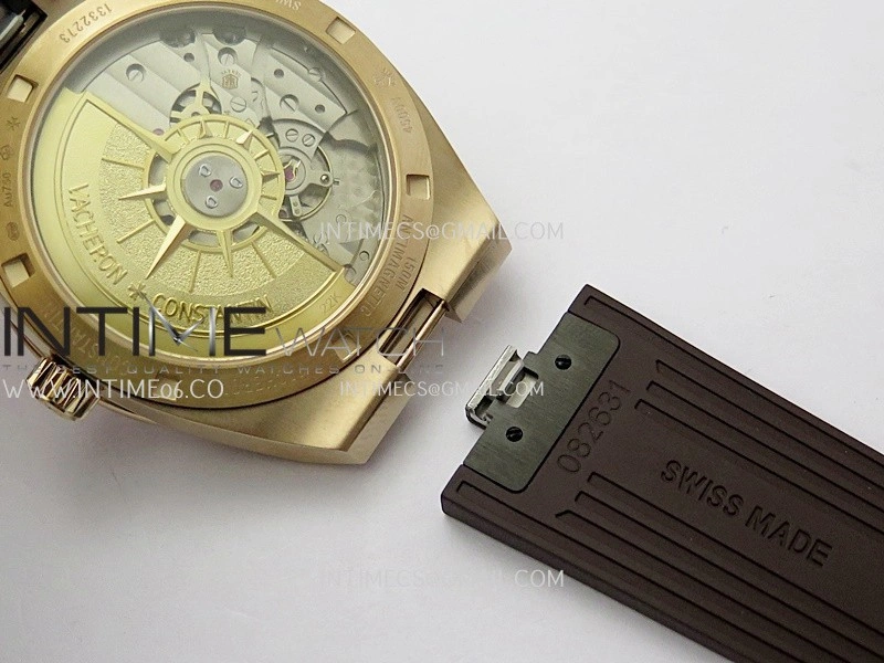 Overseas 4520V RG V2 ZF 1:1 Best Edition Silver Dial On Black Rubber Strap Super Clone A5100