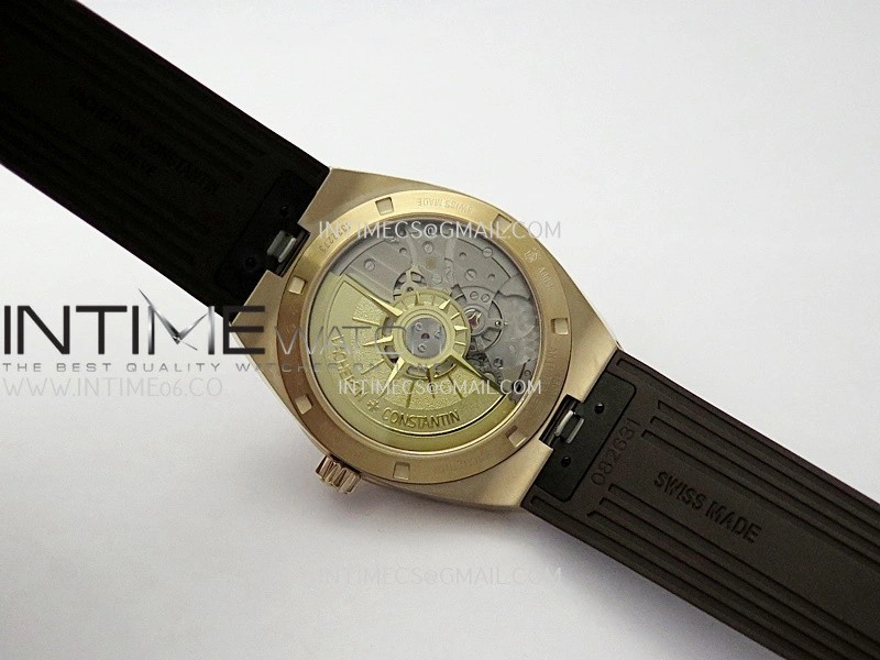 Overseas 4520V RG V2 ZF 1:1 Best Edition Silver Dial On Black Rubber Strap Super Clone A5100
