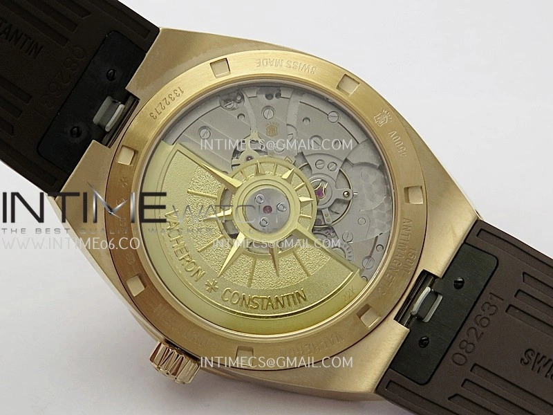 Overseas 4520V RG V2 ZF 1:1 Best Edition Silver Dial On Black Rubber Strap Super Clone A5100