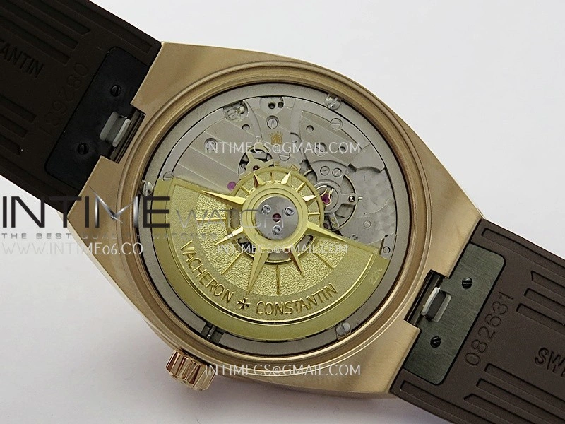 Overseas 4520V RG V2 ZF 1:1 Best Edition Silver Dial On Black Rubber Strap Super Clone A5100