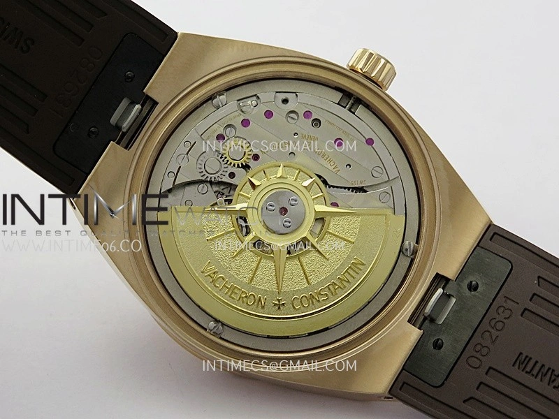 Overseas 4520V RG V2 ZF 1:1 Best Edition Silver Dial On Black Rubber Strap Super Clone A5100