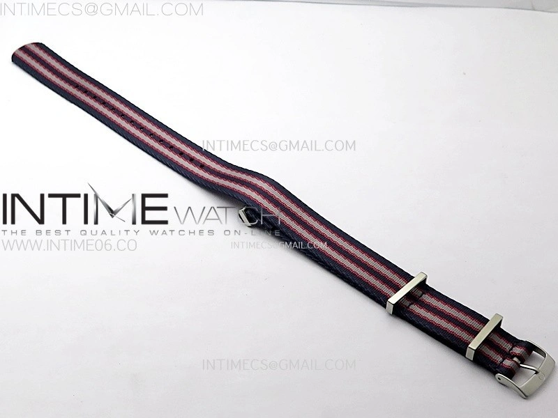 20mm Blue Red Omega Nylon Strap