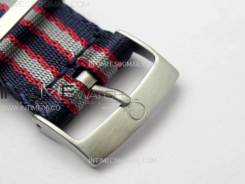 20mm Blue Red Omega Nylon Strap