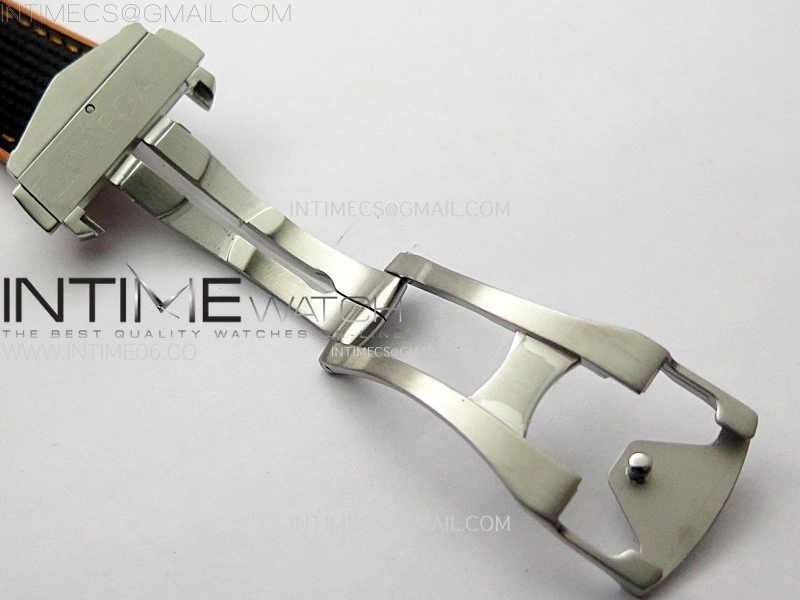 21mm Black Orange Omega Rubber Strap