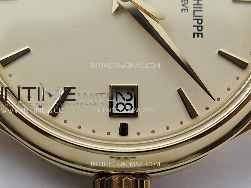 Calatrava 5227 RG 3KF 1:1 Best Edition White Dial on Brown Leather Strap A324 Super Clone V2
