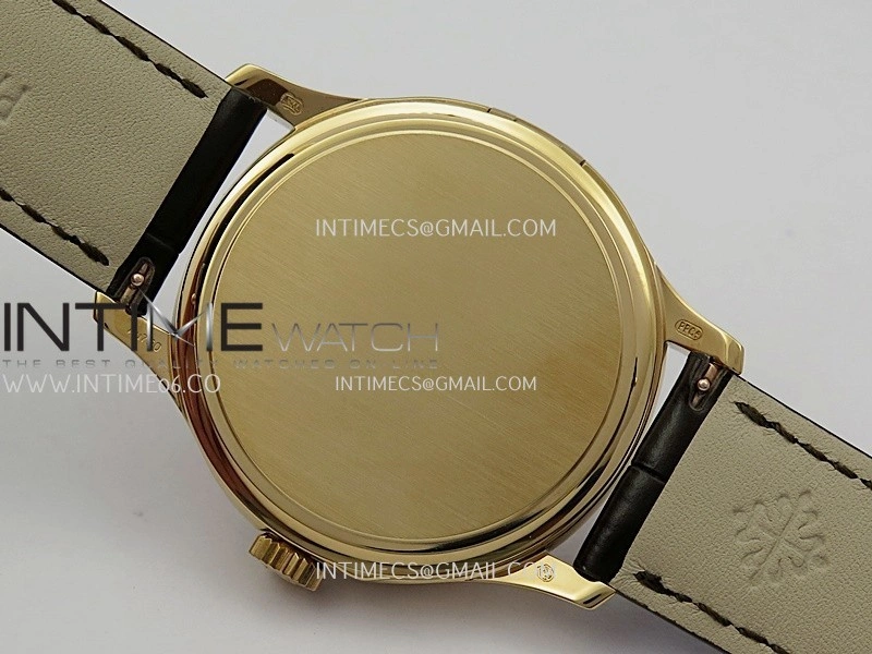 Calatrava 5227 RG 3KF 1:1 Best Edition White Dial on Brown Leather Strap A324 Super Clone V2