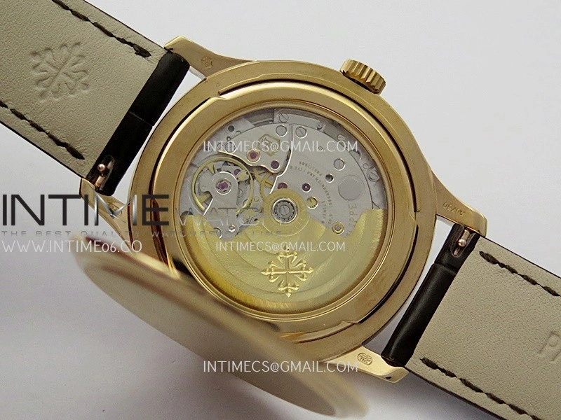 Calatrava 5227 RG 3KF 1:1 Best Edition White Dial on Brown Leather Strap A324 Super Clone V2