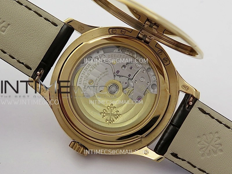 Calatrava 5227 RG 3KF 1:1 Best Edition White Dial on Brown Leather Strap A324 Super Clone V2