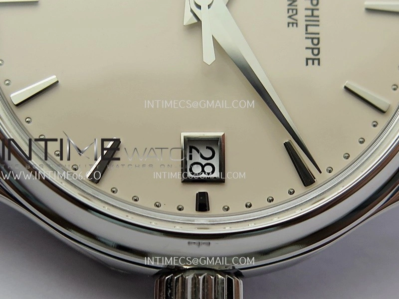 Calatrava 5227 SS 3KF 1:1 Best Edition White Dial on Brown Leather Strap A324 Super Clone V2
