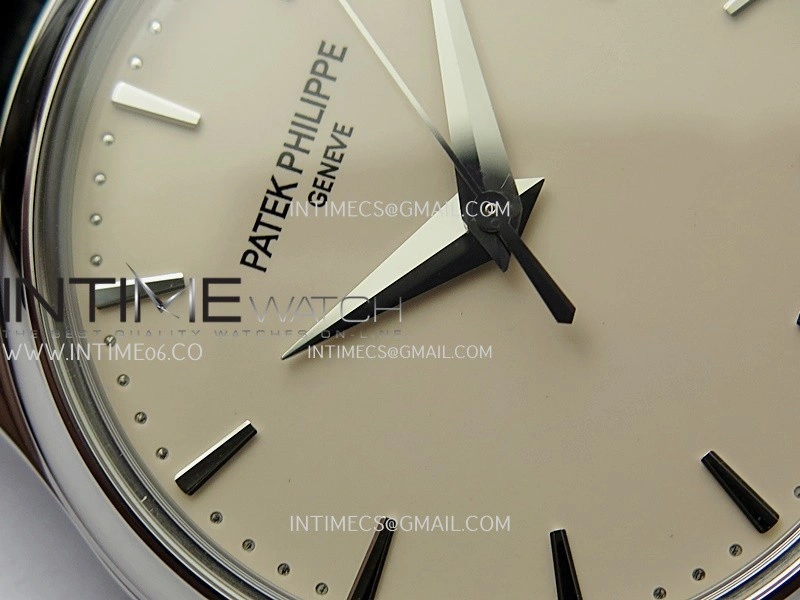 Calatrava 5227 SS 3KF 1:1 Best Edition White Dial on Brown Leather Strap A324 Super Clone V2
