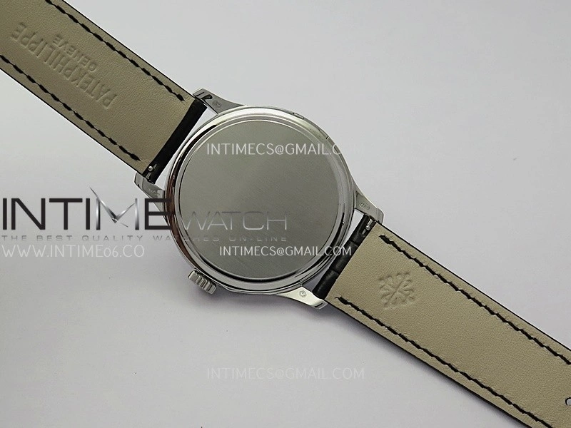 Calatrava 5227 SS 3KF 1:1 Best Edition White Dial on Brown Leather Strap A324 Super Clone V2