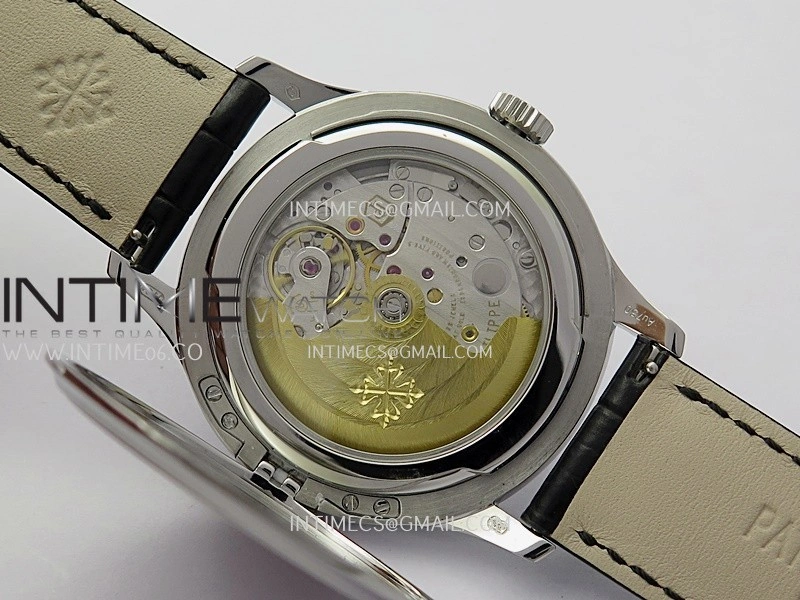 Calatrava 5227 SS 3KF 1:1 Best Edition White Dial on Brown Leather Strap A324 Super Clone V2