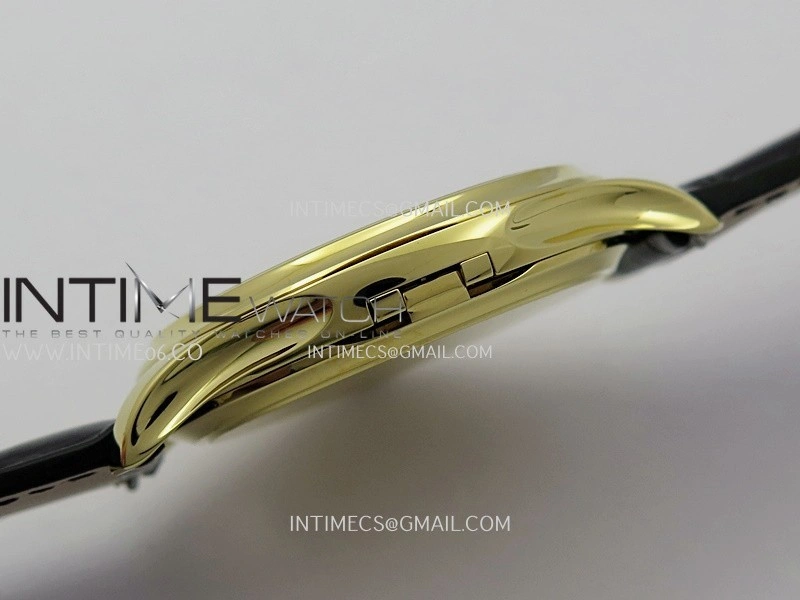 Calatrava 5227 YG 3KF 1:1 Best Edition White Dial on Brown Leather Strap A324 Super Clone V2