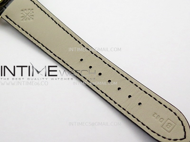 Calatrava 5227 YG 3KF 1:1 Best Edition White Dial on Brown Leather Strap A324 Super Clone V2