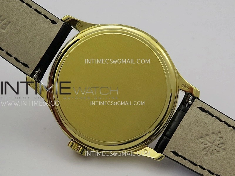 Calatrava 5227 YG 3KF 1:1 Best Edition White Dial on Brown Leather Strap A324 Super Clone V2