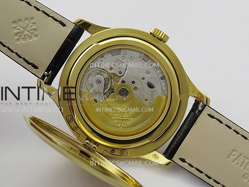 Calatrava 5227 YG 3KF 1:1 Best Edition White Dial on Brown Leather Strap A324 Super Clone V2
