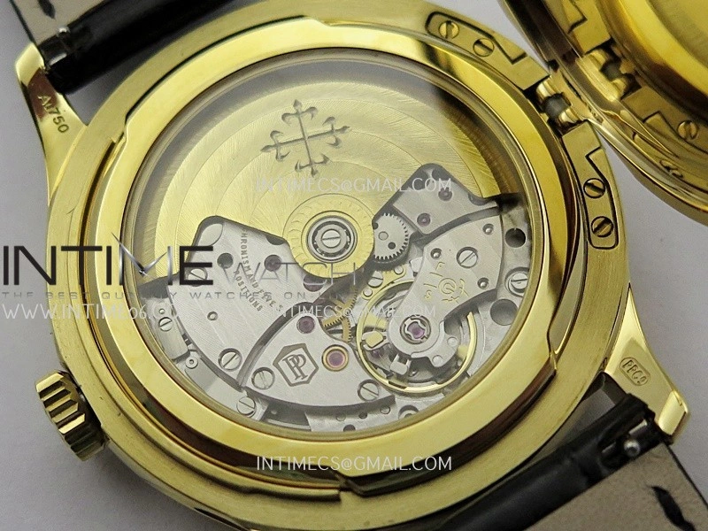 Calatrava 5227 YG 3KF 1:1 Best Edition White Dial on Brown Leather Strap A324 Super Clone V2