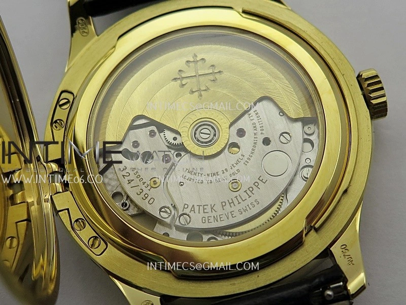 Calatrava 5227 YG 3KF 1:1 Best Edition White Dial on Brown Leather Strap A324 Super Clone V2